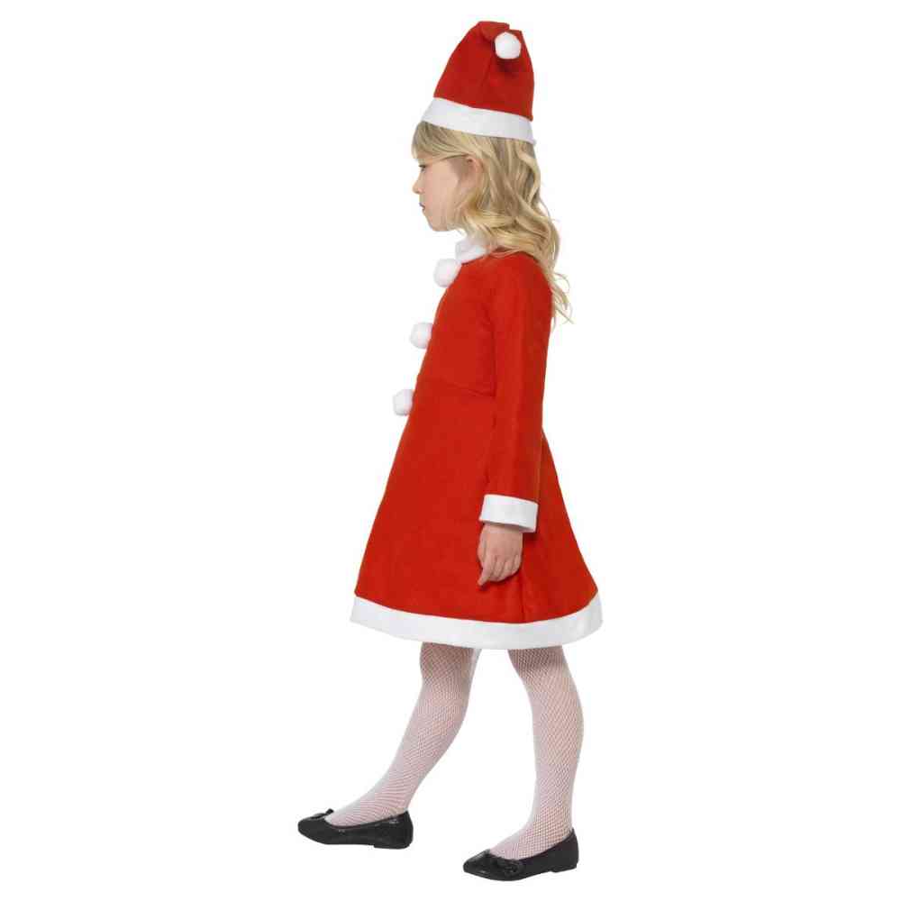 Smiffys - Santa Girl Costume Kids - Red